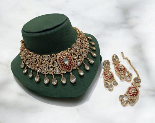 Adrika Polki Necklace Set
